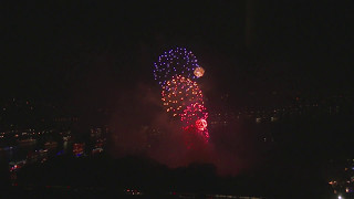 Rhein in Flammen 2017 Das Großfeuerwerk vom Posttower [upl. by Eugeniusz728]