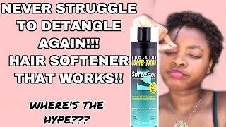 THEE BEST Hair Softener for Kinks amp Coils CombThru Softener MUST WATCH [upl. by Aicirtan459]