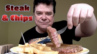 ASMR  Eating Steak amp Chips For Dinner [upl. by Risley]