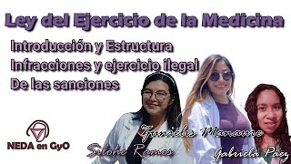 Ley del Ejercicio de la MedicinaEstructuraInfraccionesDe las SancionesDeontología Médica [upl. by Diley516]