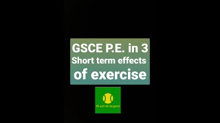 Short term effects of exercise  GCSE PE  revision in 3 minutes  GCSE PE IN 3 [upl. by Cymbre836]