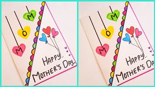 Easy amp Beautiful Mothers day card • mothers day greeting card idea•How to make mothers day card [upl. by Nanine680]