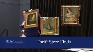 Thrift Store Finds  Paintings Valued by Dr Lori [upl. by Milurd923]