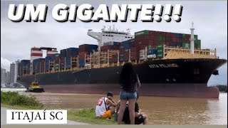 Navio Gigante Saindo do PortoNave Navegante SC BielTurismo navegantes [upl. by Lozar]