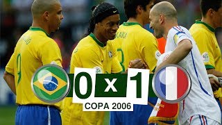 JOGO HISTÓRICO  Brasil 0 x 1 França  1080p HD  Copa do Mundo 2006 SHOW DE ZIDANE [upl. by Petronille]