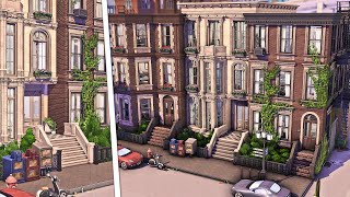 New York Brownstone Townhouses  The Sims 4 Speed Build [upl. by Aggarwal]