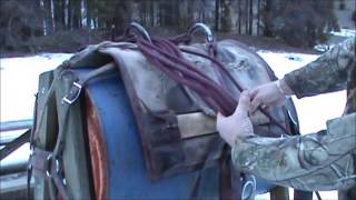 How to put ropes up on a decker pack saddle [upl. by Towney293]