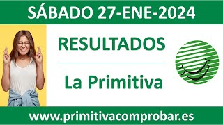 Resultado del sorteo La Primitiva del sabado 27 de enero de 2024 [upl. by Annot]