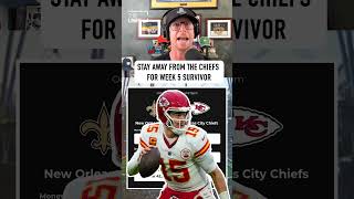 STAY AWAY from the Chiefs in Week 5  NFL Survivor   NFL Week 5 Saints vs Chiefs [upl. by Sueaddaht]