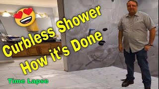 Barrier free shower install how to step by step [upl. by Leacock]