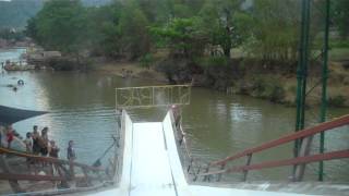 Death Slide  Tubing in Vang Vieng Laos [upl. by Henricks799]