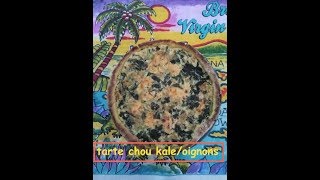 TARTE au CHOU KALE et OIGNONS recette recipe [upl. by Autry]