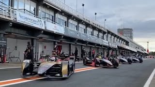 All Formula E Cars coming out of the PitLane together at Valencia for Testing [upl. by Calhoun]