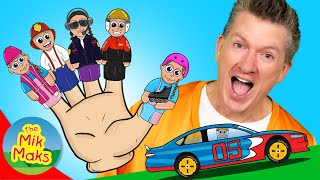 Finger Family Driving Occupations  Cars Trucks and Diggers  Kids Songs [upl. by Peppie]