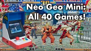 Neo Geo Mini All 40 Games [upl. by Jahdiel]