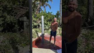 Taking a shower in Florida on a beach florida miami shower [upl. by Netloc]