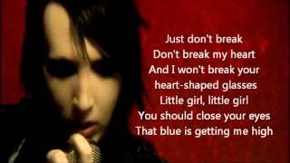 Marilyn Manson  HeartShaped Glasses Lyrics [upl. by Morganne]