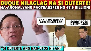 🔴DUTERTE NABULGAR ang KURAKOTDUQUE UMAMIN NA BINULGAR ang ANOMALYANG PAGTRANSFER ng 476 BILLION [upl. by Norrv]