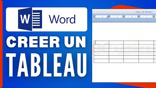 Comment Creer Un Tableau Avec Word  En 2024 [upl. by Simonne]