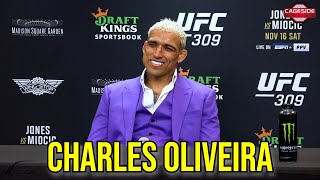 Charles Oliveira Describes How Hard Michael Chandler Hits amp Recaps FOTN Performance  UFC 309 [upl. by Garvin]