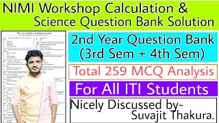 ITI NIMI Workshop Calculation and Science 2nd Year Question Bank Solution in Hindi  English [upl. by Eylk100]