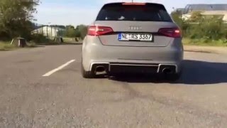 Audi RS3 Launch Control Start [upl. by Lyrehs]