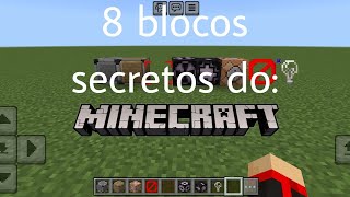 8 blocos secretos do Minecraft Bedrock [upl. by Anilys]