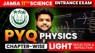 Light  Jamia Class 11th Science Entrance Exam 2024  PYQs  Physics [upl. by Millman]