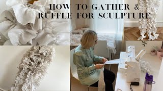 HOW TO USE GATHERS amp RUFFLES FOR SCULPTURE 🤷‍♀️  FABRIC MANIPULATION  Didsbury Art Studio [upl. by Epoh]