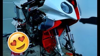 BMW s1000RR Gabel folieren  Neue Brems und Kupplungshebel [upl. by Aihsena]