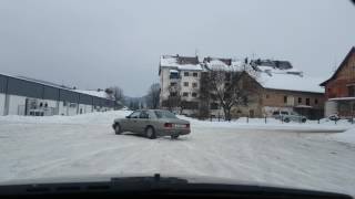 Mercedes Benz W124 300E snow drift action [upl. by Arondell699]