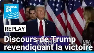 REPLAY  Discours de Donald Trump revendiquant la victoire à la Présidentielle américaine [upl. by Elad645]