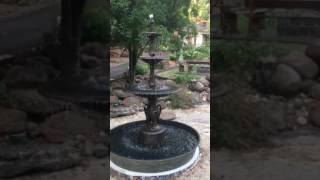 3 Tier Heron Fountain In Antique Bronze [upl. by Anidnamra]