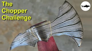 Forging a damascus axe for the chopper challenge [upl. by Emory128]