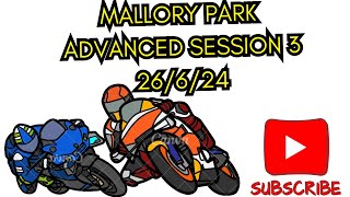 Mallory park session 3 16th Aug 2024 Advanced group [upl. by Rika278]