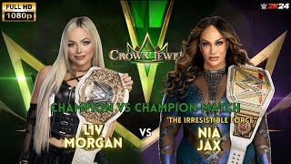 Liv Morgan vs Nia Jax  Champion vs Champion Match  WWE2K24  GameCity [upl. by Waldemar]