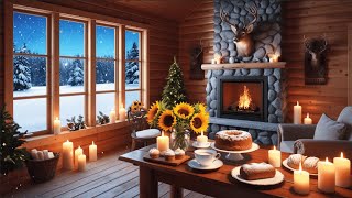 Warm atmosphere in the family room in winter with the sound of a crackling fireplace ASMR Fireplace [upl. by Barfuss252]