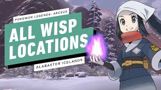 Pokemon Legends Arceus  All Wisp Locations Alabaster Icelands [upl. by Kathy]