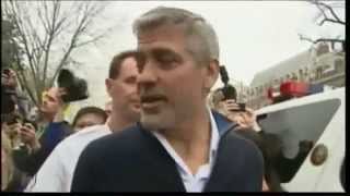 George Clooney ARRESTED at Sudanese embassy [upl. by Nichani381]