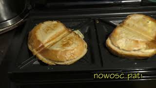 DeLonghi SW12BBK MultiGrill Easy Opiekacz do kanapek unboxing test sandwich grill gofrownica tosty [upl. by Trevlac]