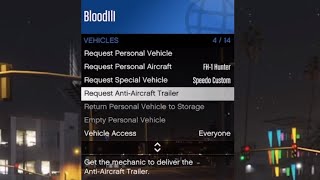 Gta V Online  How to Request Anti  Aircraft Trailer 2023 [upl. by Legna]