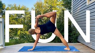 Fun 30 Minute Yoga Flow  Bring More Fun Into Your Life  Inversions and Arm Balances [upl. by Dearden]