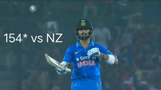 virat kohli 154 vs NZ Batting highlights  Kohli s best knock vs NZ [upl. by Ramgad]