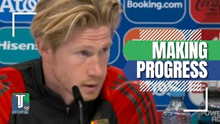 Kevin De Bruyne and Domenico Tedesco BELIEVE Belgium is READY for Slovakia in UEFA Euro [upl. by Ayeki]