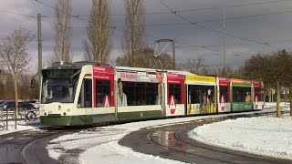 Augsburg Straßenbahn Trams in Augsburg Route 1 Lechhausen Neuer Ostfriedhof ⇒ Göggingen [upl. by Boyden]