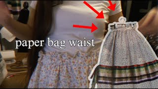 makin a paper bag waistband on a ribbon skirt  crafting with a cree [upl. by Adnarb678]