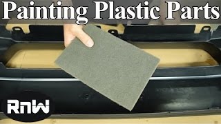 How to Paint Plastic Car Parts  Raw or Primed Bumper Cover [upl. by Aramoj]