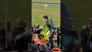 Rossi Throws a Special Helmet at His Final Misano  misanogp misano2021 valentinorossi [upl. by Darcia]