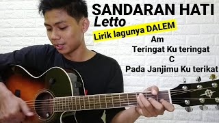 Chord SANDARAN HATI  Letto  Tutorial Gitar Mudah Untuk Pemula [upl. by Qooraf]