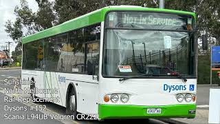 Dysons 152 Scania L94UB Volgren CR222L [upl. by Dupre520]